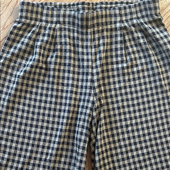 J.Jill Plaid Checkered Full Leg Cropped Ponte Wide-Leg Pants Small Petite - Picture 7 of 11
